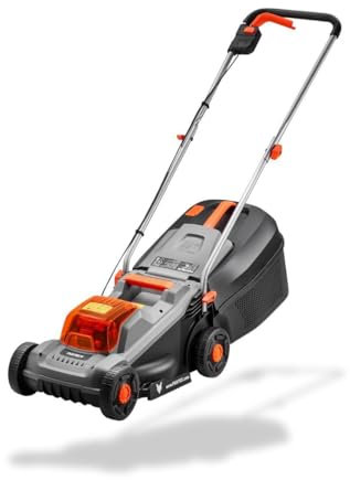 FUXTEC Tondeuse à Gazon sans Fil 20V FX-E1RM20-ECO, livrée sans Batterie ni Chargeur, Jardins Petits à Moyens, Largeur de Coupe 30 cm, bac 30L, Hauteur de Coupe 30-70 mm