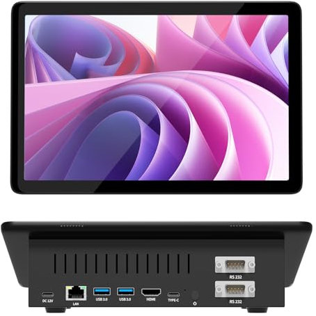 HEIGAOLAPC Computer Mini PC Mini Desktop PC con Schermo Tattile 10,1 Pollici, N5095 Win 11 Pro pc-mini Portatile 8GB RAM, 128GB ROM, Batteria 5000mAh, Display 4K HDMI&Tipo C, RS232, WiFi5,0, BT5,0