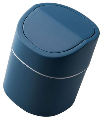 FUNNETOYU Mini Papelera De Escritorio Tapa Cubo De Para Cocina y Kawaii Para Almacenamiento De Residuos y Desechos
