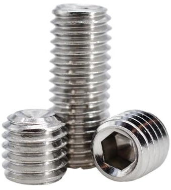 20–30 Stück DIN916 Kopflose Ringschneide-Stellschraube M2.5 M3 Carbon/Edelstahl Konkave Innensechskant-Madenschrauben(304 Stainless Steel,2MM_M3 (20PCS))