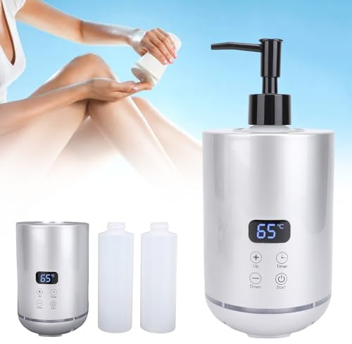 250ml Flaschenwärmer für Lotion und Massageöl, mit 2 Flaschen, Einstellungsmodus und Ambiente zum Erwärmen vieler Flüssigkeiten
