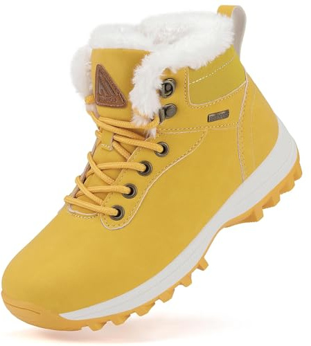 Mishansha Botines Niño Niña Nieve Botas Invierno Niños Zapatos Cálido Antideslizante Botines Montaña Impermeables Zapatillas Senderismo