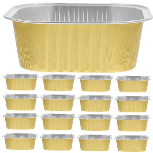 Mikinona Barquettes En Aluminium Jetables Carrées 300 Ml Aluminium Résistant Haute Température Plats Alimentaires Chafing Dishes Compatibles Four Grille-pain Lot De 20