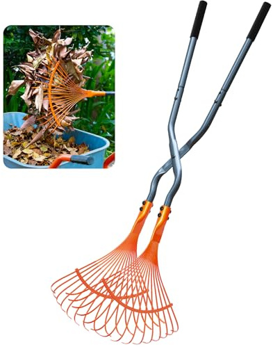 Pathneer Leaf Grabbers for Yard Work, Leaf Picker Upper Grabber with Long Steel Handle & Wide Steel Claw, Cushioned Grip, Leaf Pickup Tools for Leaves, Lawn Clippings, Twigs Yard Waste