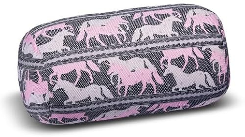 House of Healthbrands Kuschelmaxx | Rundes Dekoratives Rollkissen 17 x 33 cm | Design Einhorn | Mit Mikrogranulat-Füllung | Formstabil & waschbar | Ideal für Sofa oder Reisen | Inkl. Waschnetz