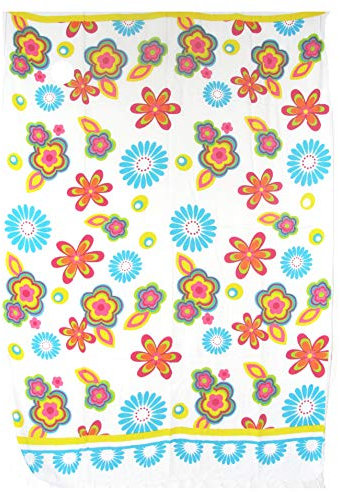 Sarong Pareo Wickelrock Strandtuch Tuch zum Binden Flower Power Weiß/große Auswahl schönste Farben/Sauna-Tuch Wickelkleid Schal Wickeltuch Bademode Freizeitmode Sommermode/aus 100% Viskose