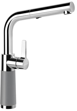 SCHOCK Küchenarmatur SC-540 Croma – Hochdruck Armatur CRISTALITE mit ausziehbarer Schlauch-Brause und Standard Norm-Anschlüssen