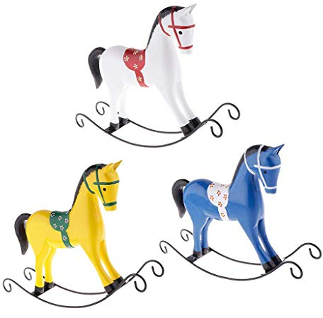 Tubayia 3pcs Schweden Pferd Dalapferd Statue Dekofigur Tisch Dekoration