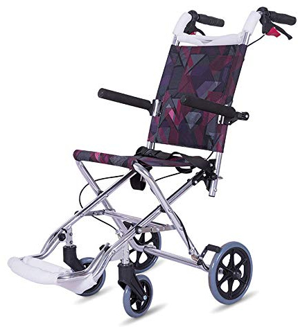 Carrozzina da viaggio pieghevole portatile, sedia da trasporto da trasporto Ultra LightWeight per anziani e bambini
