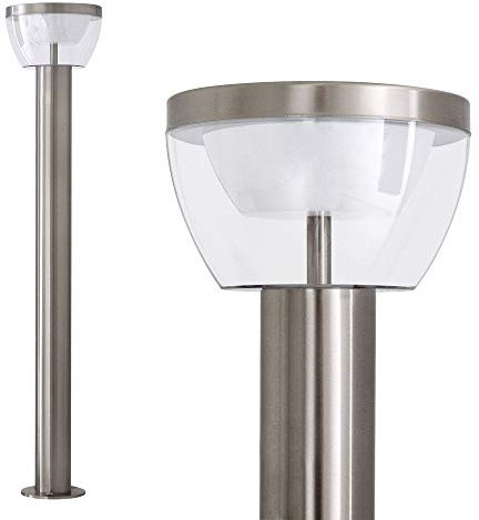 Maxkomfort LED Aussenleuchte Standleuchte Gartenleuchte Wegeleuchte Lampe 9W Edelstahl 80cm modern IP44 309A-800