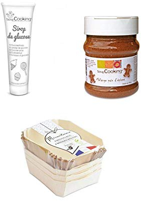 Mini scatola pan di zenzero con 4 singoli stampi in legno