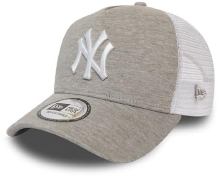 New Era New York Yankees MLB Jersey Essential Grigio Chiaro Bianco A-Frame Berretto da Camionista Regolabile