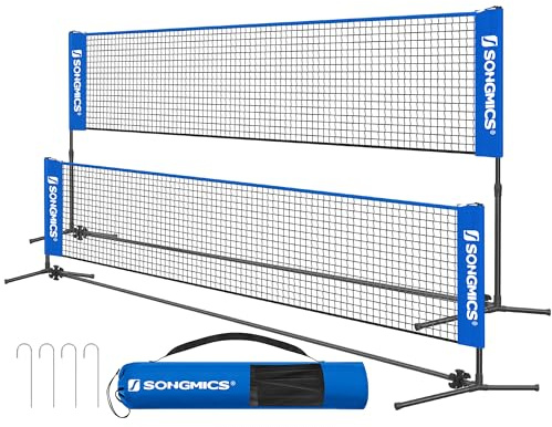 SONGMICS Portable Badminton Volleyball Tennis Pickleball Net for Backyard Park