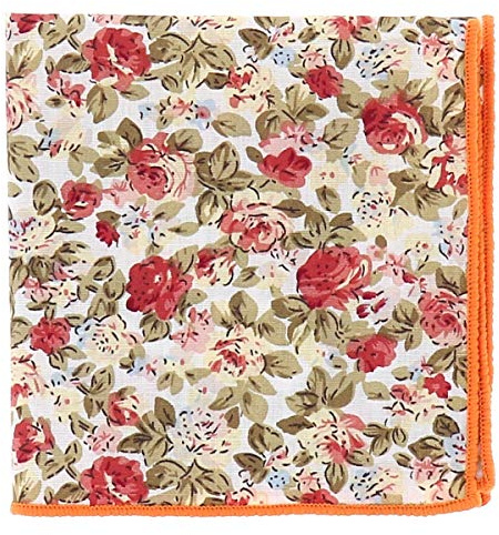 Vita och rosa blommor kostympåse - idealisk ficknäsduk för män, bröllop, landtema, bohemisk chic eller natur - blommigt tillbehör jackficka