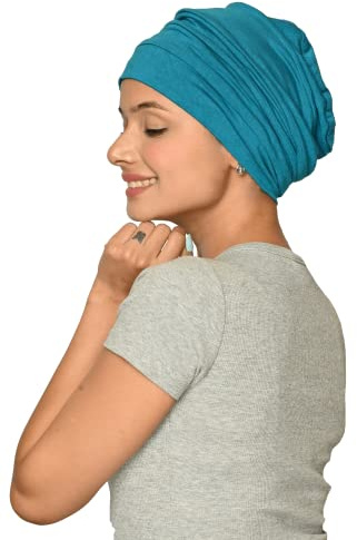 SAKUCHI Damen Chemo Bambus Slouchy Snood Beanie Turban Kopfbedeckung Hut für Krebspatienten Haarausfall