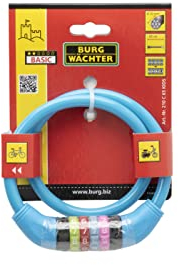 Burg-Wächter 39530 210 C 65 10mm Kids Combination Bike Lock, Assorted Colours