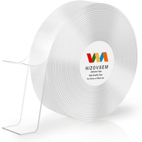 Nano Doppelseitiges Klebeband Transparent Super klebrig und dick(2mm dick) 5M Extrem haltbares, waschbares, spurloses doppelseitiges Klebeband, Geeignet für Teppiche, Bilderrahmen, Küchen-Mehrzweck