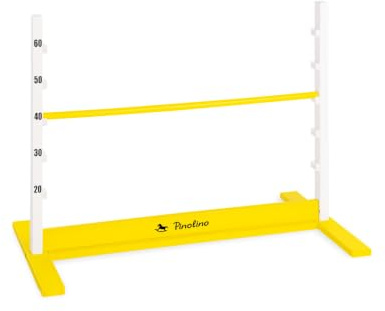 Pinolino Hindernishort, hopp, vit/gul, 1 styck (1-pack), koordinationsträning, smidighet, för barn och djur, konstruktionsförbättring