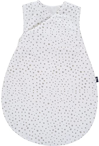 Alvi Wickel-Mäxchen Schlafsack mit Strampelfreiheit, Babyschlafsack, Universal Ganzjahresschlafsack (Aqua Dot, 80)