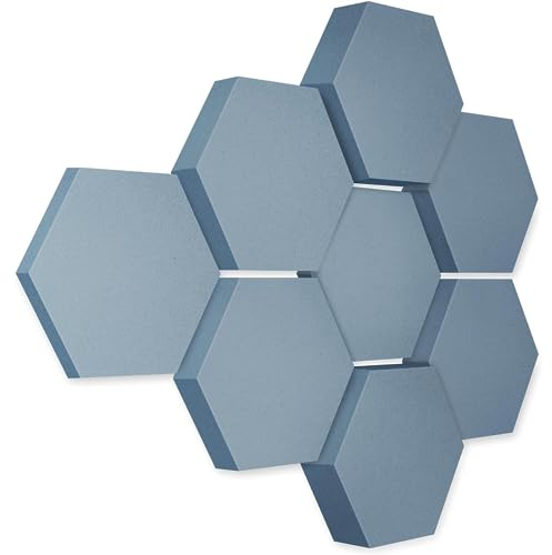 platino24 Akustikpaneele 8 Elemente Edition LOFT 3D I Ø 300mm Akustikplatten Schalldämmung Wand & Decke I Akustikschaum Schall-Absorber aus Basotect 30-70mm mit Akustikbeschichtung Farbe: Scandic