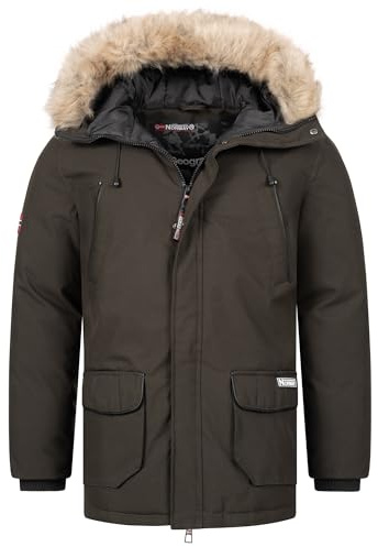 Geographical Norway Claude Men - Winterjacke Herren Warme Steppung Mann Herbst Winter - Warme Manteljacke leicht Kapuze - Daunenjacke Windstopper Langarm Polsterung - Männer