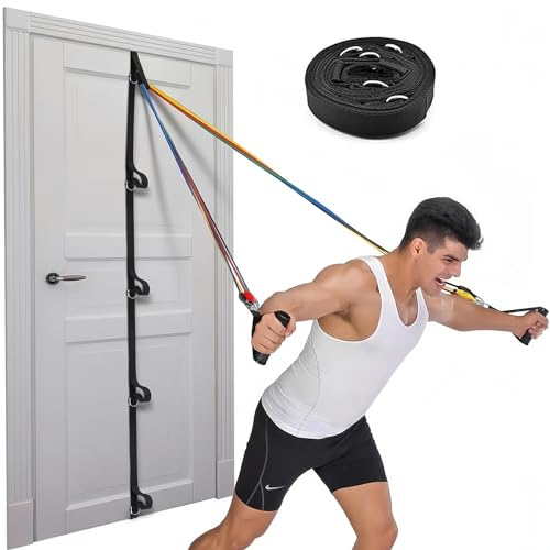 Dörrankarbälte för motståndsband för dörrförankringsbälte, dörrankarbälte för motståndsband övningar, bärbart motståndsband, multipunktsankare gym för hem, träningsutrustning