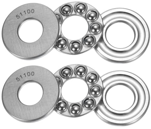 QUARKZMAN 4 Stück 51100 Axial-Rillenkugellager 10mm x 24mm x 9mm Drucklager Einreihig, Chromstahl Gute Leistung (ABEC3)
