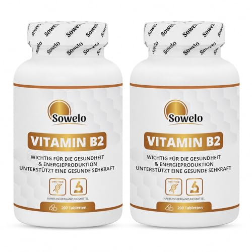 Vitamin B2 40 mg – Hochdosiert – 200 Tabletten Reine Formel