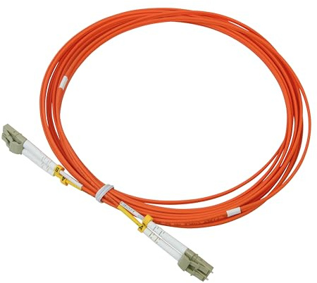 Labgear Cable de fibra óptica de 5 m, LC a LC multimodo dúplex OM1 LSZH, cable de conexión de fibra de audio digital, velocidad de datos de 10 Gb/Gigabit, red de alto rendimiento, naranja