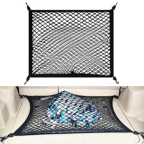 WSXCDE Auto Kofferraumnetz, für Opel Insignia Grand Sport B 2017-2022 Hochelastisches Nylon Kofferraum Organizer Netz Elastisches Kfz Aufbewahrungsnetz Gepäcknetz,B-Double Layer