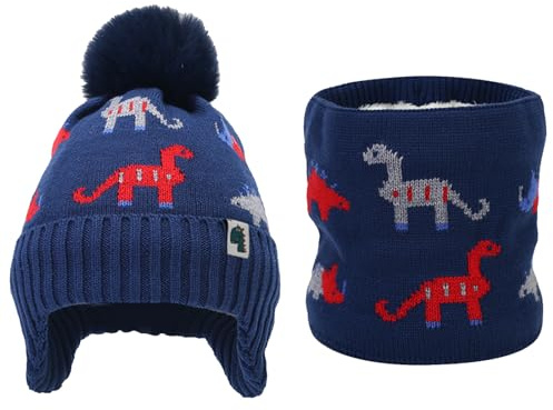 DKDDSSS Set Cappello e Sciarpa Bambino, Scaldacollo Invernale, Berretto per Bambini