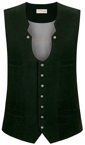 Stockerpoint Herren Trachtenweste Salerio I Größen 44-56 I Traditionelle & hochwertige Weste mit verstellbarem Riegel I Perfekt für Trachten & Festlichkeiten