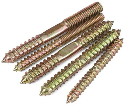 5/10 Stück Stockschraube, Doppelkopfschraube, selbstschneidende Schraube, Holz-zu-Metall-Dübel, doppelseitige Möbelbefestigung, selbstschneidende Schrauben(M8X100-5PCS)