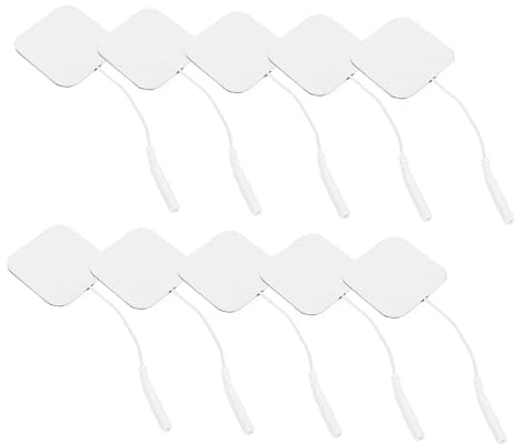 Selbstklebende Elektrodenpads 40mm 24 Stück für Physiotherapie | Weiß, Non Woven Pvc, Waschbar und Wiederverwendbar, Sichere Verbindung für Muskelstimulation