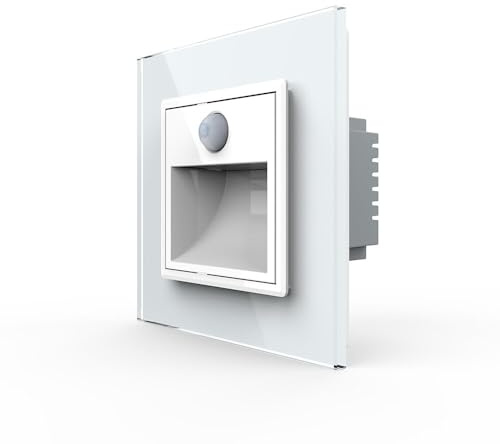 Interruptor de luz con sensor táctil LIVOLO y enchufes integrados con USB, RJ45, Bluetooth, altavoces, interruptor de pared de vidrio con combinaciones de múltiples carcasas de vidrio (iluminación de