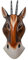 Woru Máscara Antílope, máscara de madera de Bali, máscara de pared (20 cm)