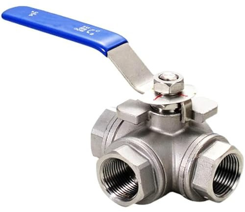 1pc BSP NPT Weiblich Voll Port TL Port T 3 Möglichkeiten 304 316 Edelstahl Ball Ventil Stecker Wasser Gas(3/4,NPT SS304 T-Port)