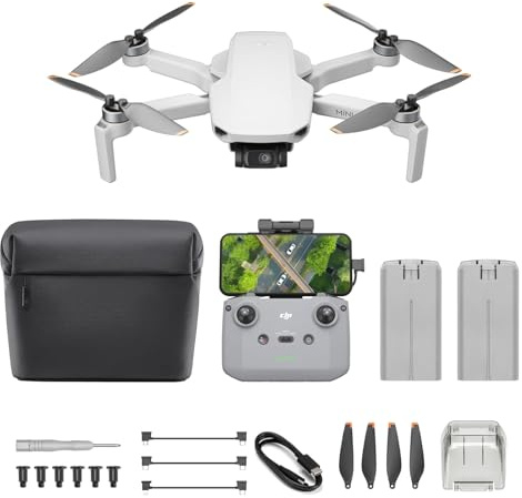 DJI Mini 4K, Drohne mit 4k UHD Kamera für Erwachsene, unter 249 g, 3-Achsen Gimbal Stabilisierung, 10 km Videoübertragung, autom. Rückkehr (Mini 4K Camera Drone)