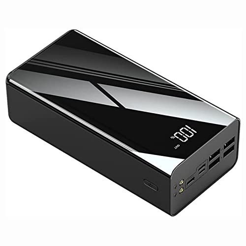 Power Bank, caricabatterie portatile 40000-80000Mah, batteria ad alta capacità con display, può caricare 4 dispositivi contemporaneamente, ricarica rapida, nero, 50000mAh