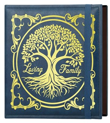 Leather Photo Album 4x6 200 Photos,Slip-in Photo Album Book with 50 Pages, Vintage Memory Albums Book for for Family Wedding Anniversary Baby Vacation Family Tree