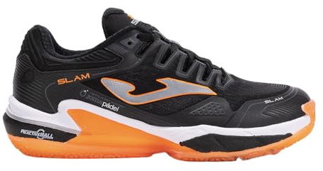 Joma Slam Men 2501 Black – TSLAMW2501OM – Padelsko för män, Svart och orange, 45 EU