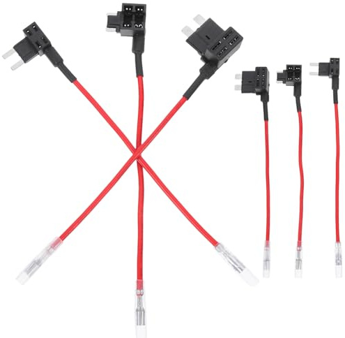 MUELODSIC 6 pezzi Portafusibili Auto Inline Mini e Medio Accessorio Protezione Circuito con Terminali Trasparenti Fino Compatibile con Fusibili Lama Standard