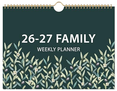 Familienkalender 2026-2027 - Kalender 2026-2027 von August 2026 bis Juli 2027, Wandkalender 6 Spalten, To-Do ＆ Shopping Lists, Innentasche, 32 x 23 cm, Idealer Wöchentlicher Familienplaner