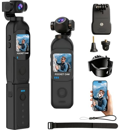 OBEST Camara Deportiva Mano WiFi con Pantalla Táctil 1.33, Giro 270 & 130