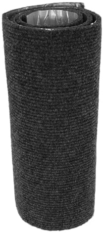 TEHAUX Alfombra Adhesiva para Rascador de Gatos, Autoadhesiva y Recortable, Color Gris Oscuro 30x100 Cm, Protección para Sofá, Pared y Muebles, Almohadilla Sensorial para Gatos