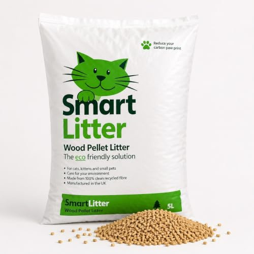 Smart Cat Litter Wood Pellets Natural Wood Absorbent Organic Cat Litter 5L Bag