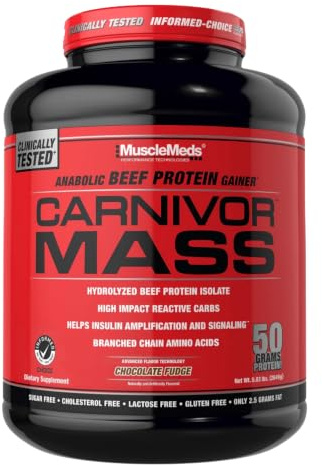 Musclemeds | Mass Carnivor (2,7kg) | Gainers | 1er Gainer de Bœuf au monde !