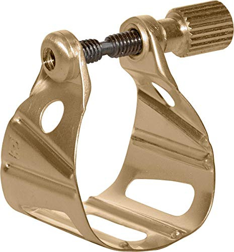BG Ligature Jazz goldlackiert - Alt-/Tenorsaxofon Metallschnabel
