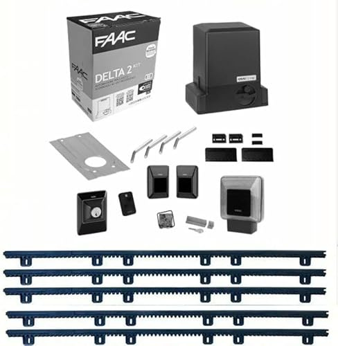 KIT DELTA 2 740 CANCELLO SCORREVOLE PORTATA 500KG 220V + 6MT CREMAGLIERA 1056303445 ML083