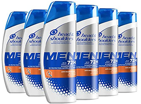 Head & Shoulders Men Anti-Haarverlust Anti-Schuppen Shampoo, 6er Pack (6 x 250 ml), Mit Koffein, Shampoo gegen Schuppen Und Trockene Kopfhaut, 72 Stunden Schutz Vor Schuppen, Juckreiz Und Trockenheit